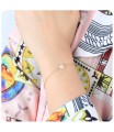 CZ Stones Round Shape Bracelet BRS-177-GP